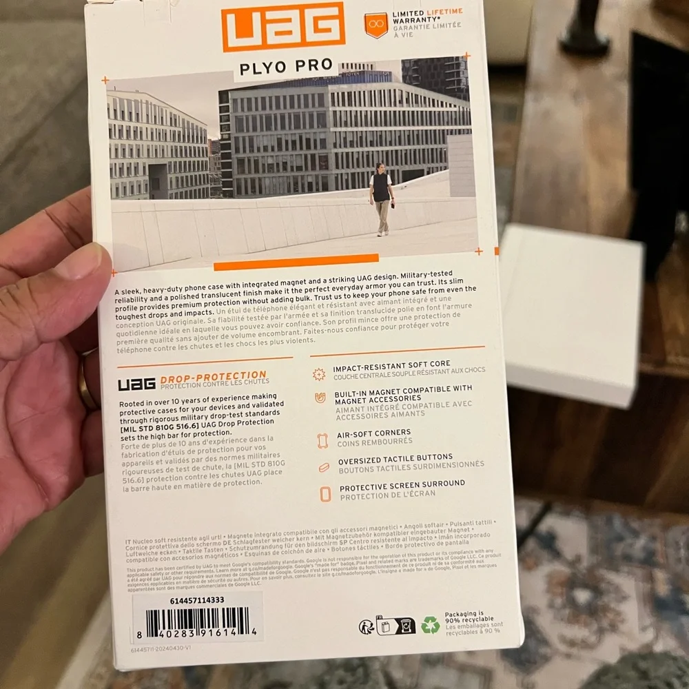 UAG  Plyo Pro Clear Case with Gray Design
